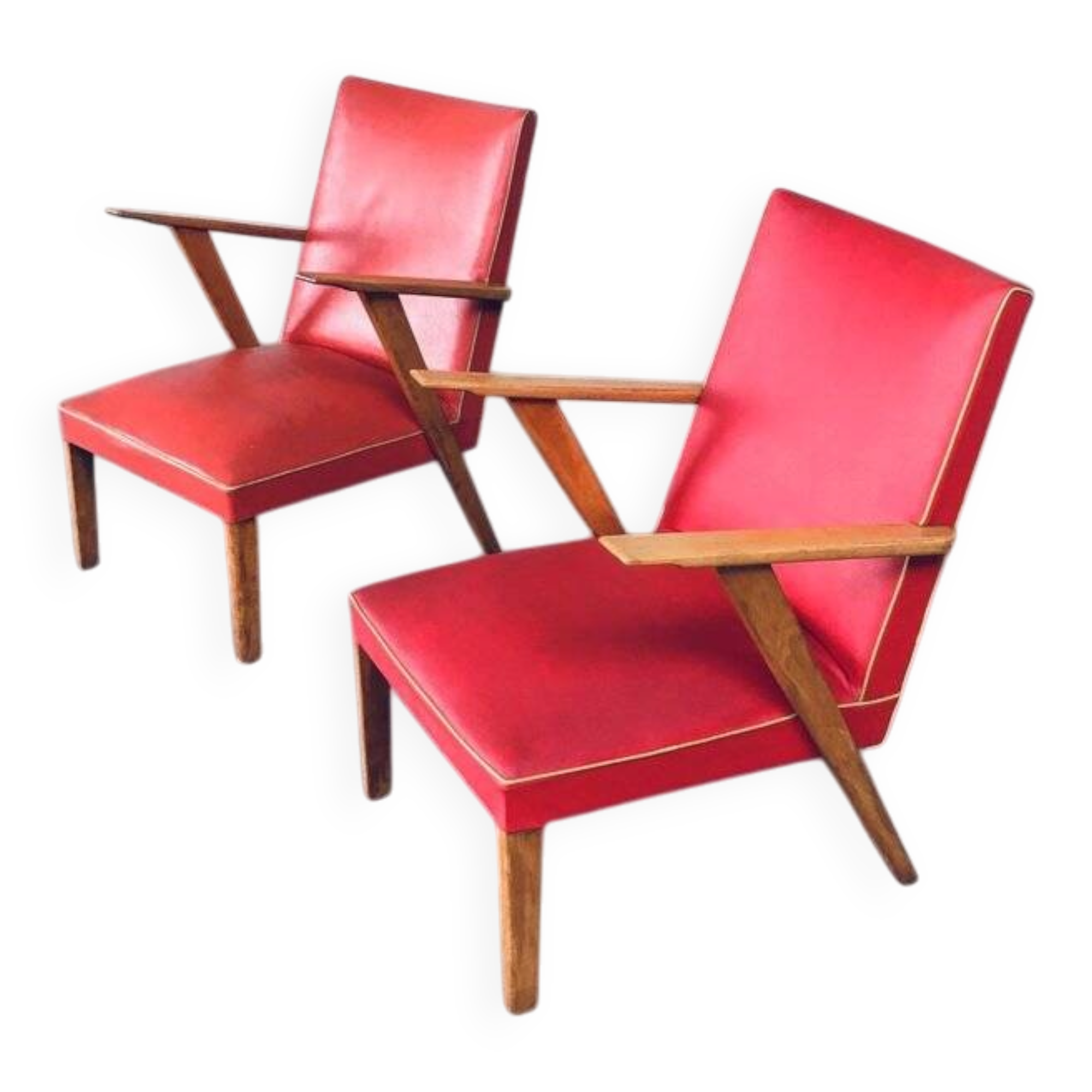 Set of Dutch Lounge Chairs, 1950s