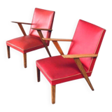 Set of Dutch Lounge Chairs, 1950s