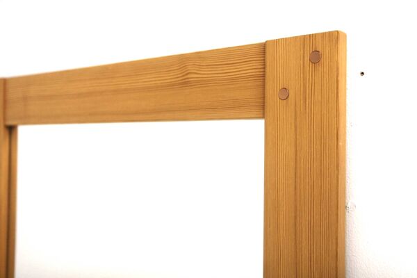 Miroir scandinave en pin, 126x70cm, Fröseke, Nybrofabriken, Suède, 1960