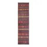 Tapis Kilim en laine et coton turc fait main vintage des années 1970 101x382