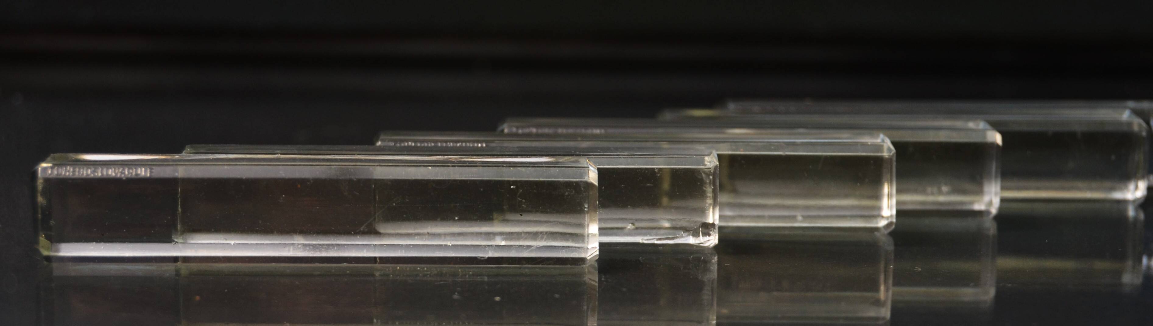 Lot of 6 Mid Century Chekoslovakia Crystal Knife Rests