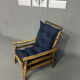 Fauteuil en rotin et son assise neuve extérieure