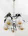 Mazzega Mid-Century Modern Italian Murano Glass and Steel Chandelier, 1970s