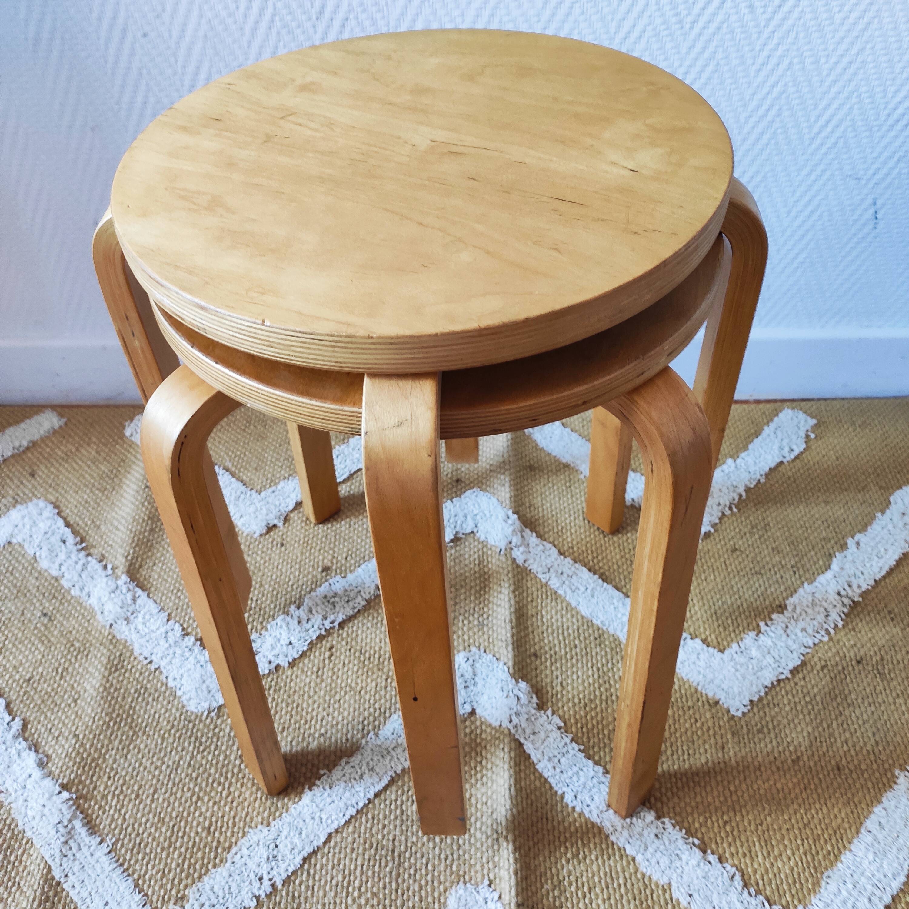 Paire de tabourets IKEA Frosta, 1990