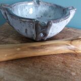 Mortar, ashtray, empty pocket, stoneware signed Les poteries de la Vallée Noire
