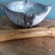 Mortar, ashtray, empty pocket, stoneware signed Les poteries de la Vallée Noire