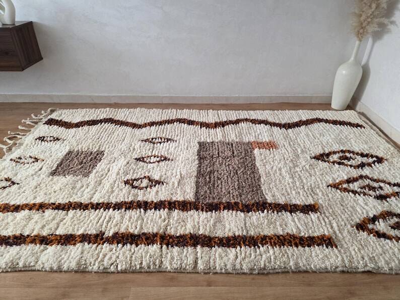 Handmade Moroccan wool rug, 150/250cm