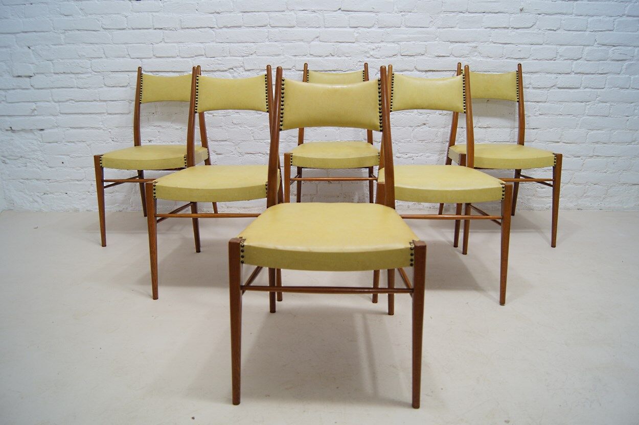 Mid-century Austrian dining chairs, 1950s, set of 6