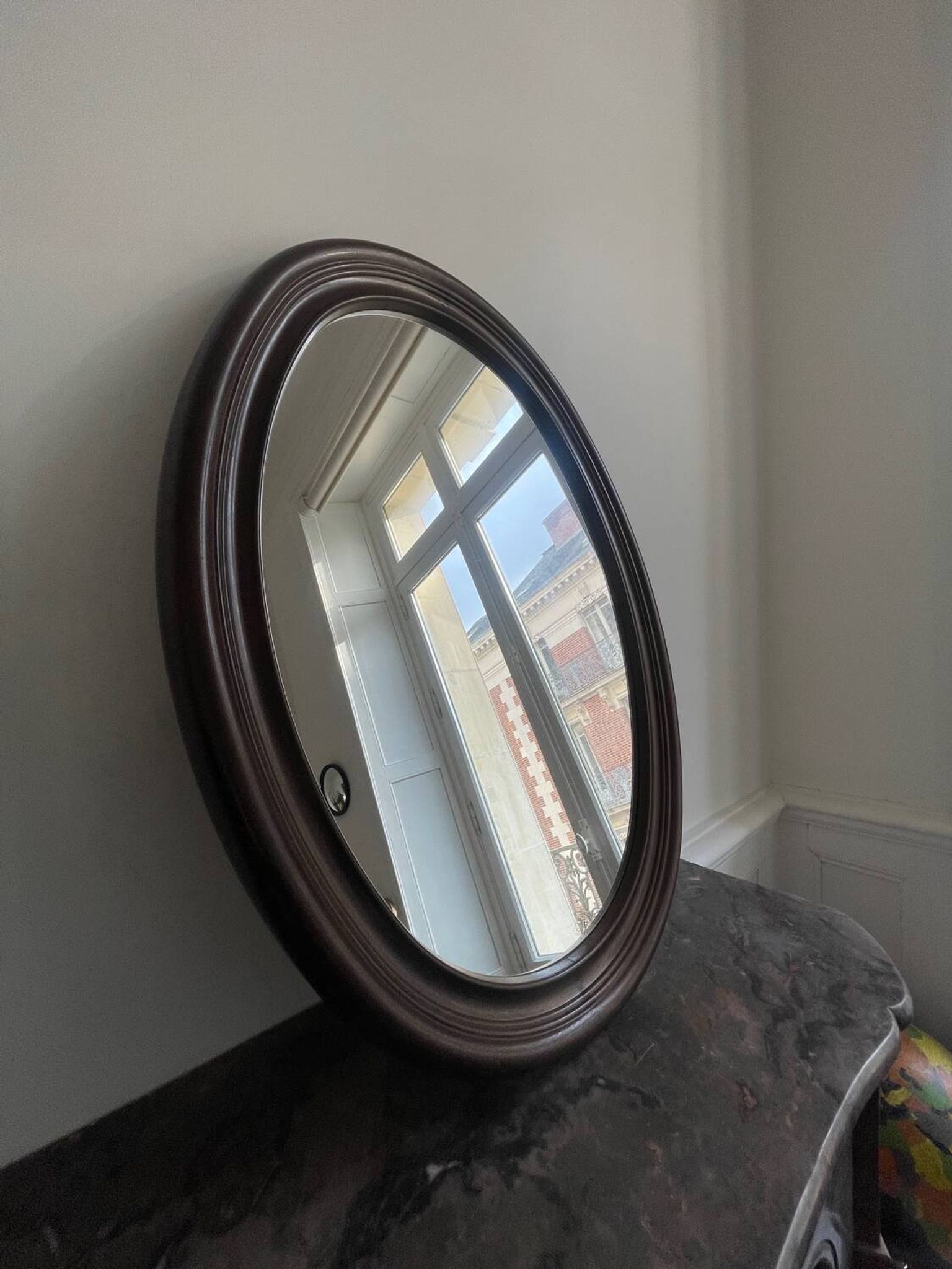 Syla vintage oval mirror