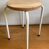 Wooden and metal stool