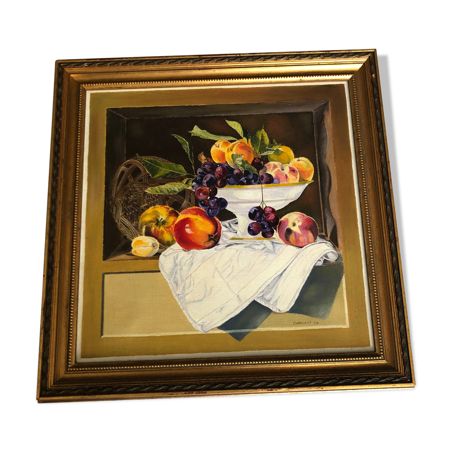 Oil on canvas Still Life Chapuzot 96