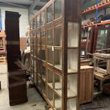 Large display case in old patinated teak