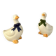 Vintage porcelain salt and pepper shaker in the shape of cottage core geese