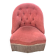 Toad armchair in old pink velvet