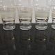 Set of 5 water glasses and 5 aperitif glasses with granite decorations and gold edging from the 1950s