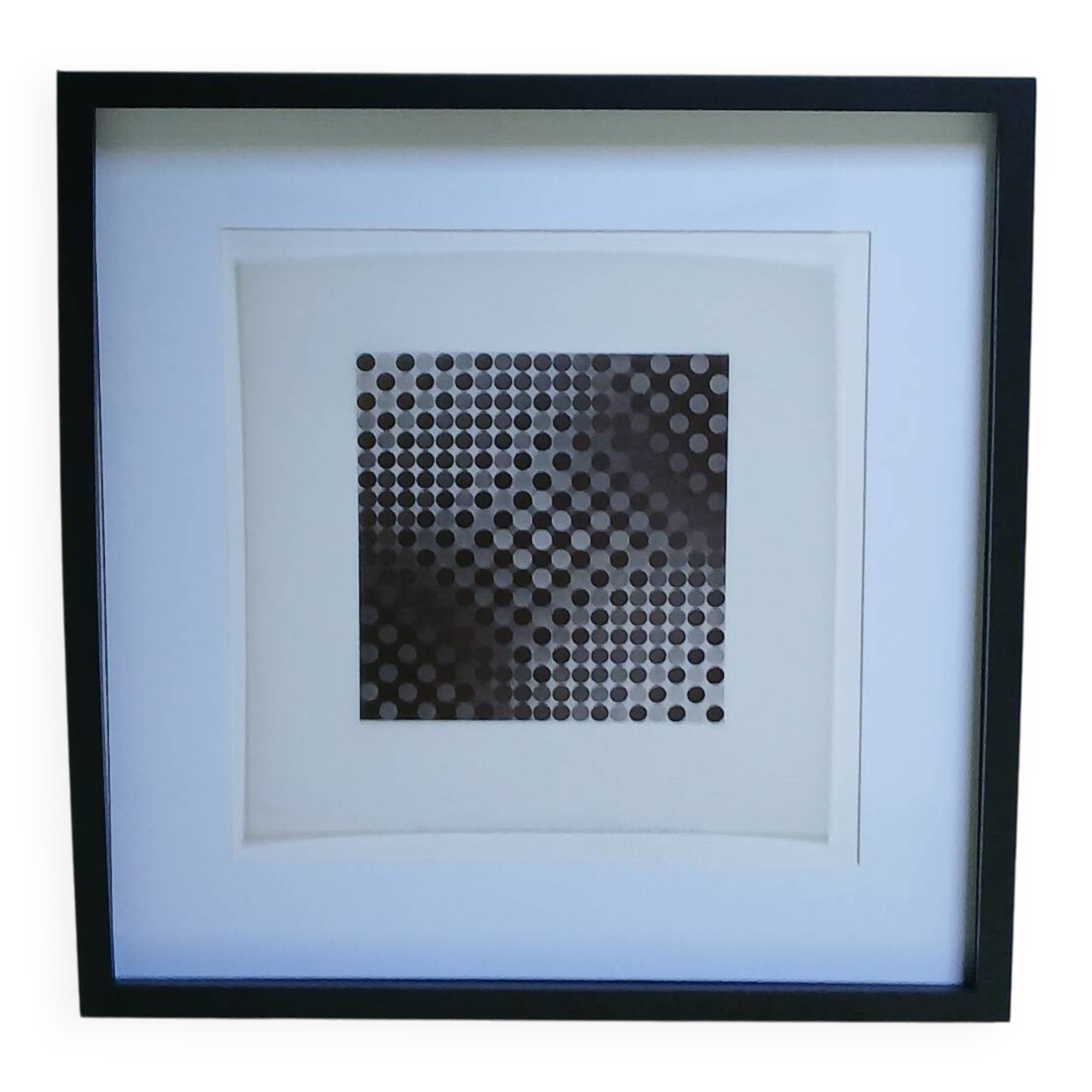 Tableau Vintage Art Optique - Victor Vasarely - Frame 40x40cm
