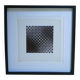 Tableau Vintage Art Optique - Victor Vasarely - Frame 40x40cm