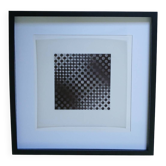 Tableau Vintage Art Optique - Victor Vasarely - Frame 40x40cm