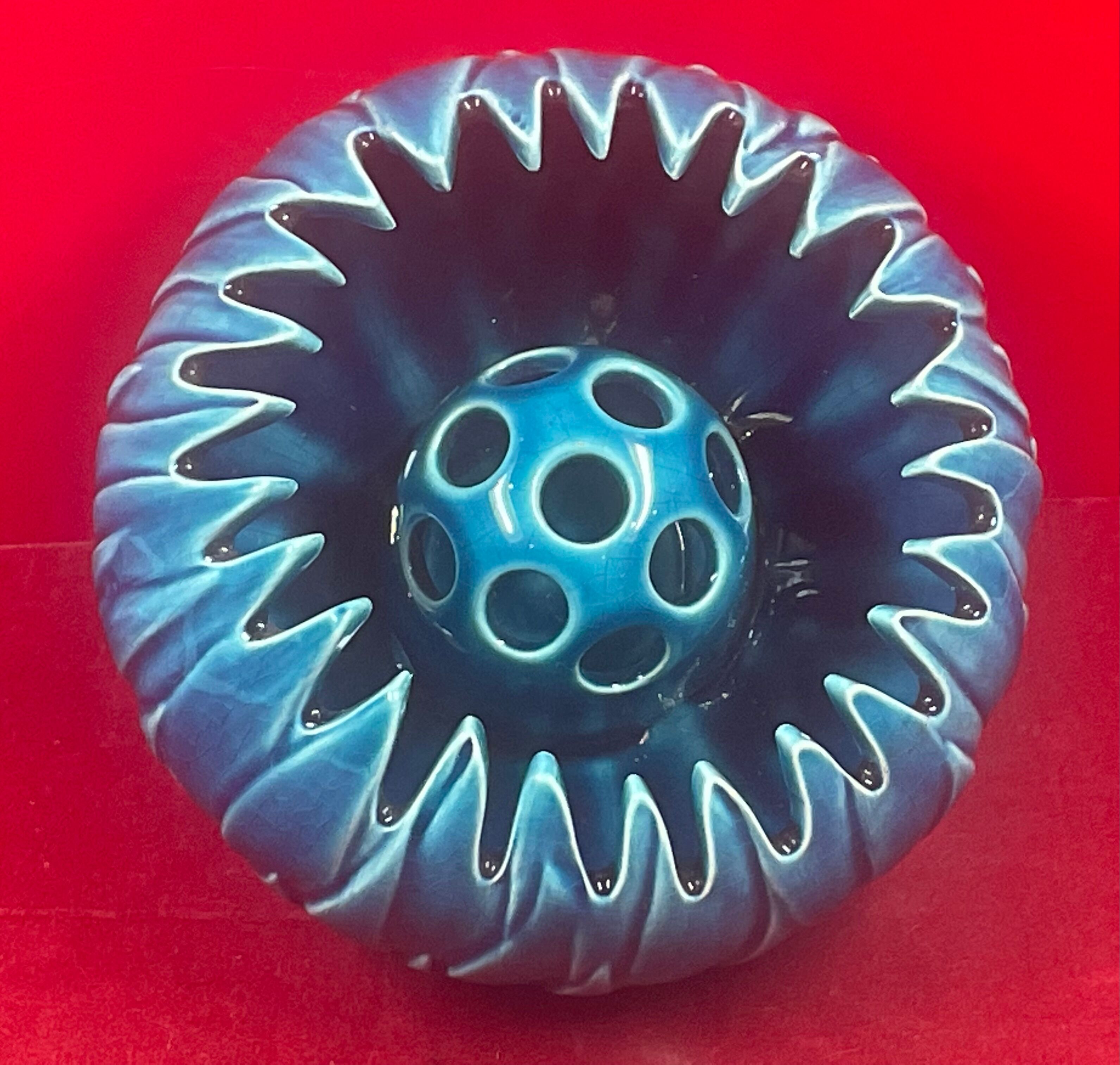 Pique ceramic flower vase probable charolles