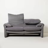 Vico Magistretti Maralunga 2 places / loveseat pour Cassina, Italie, années 1980, g