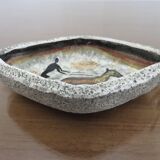 Empty ceramic rock pocket signed 60s