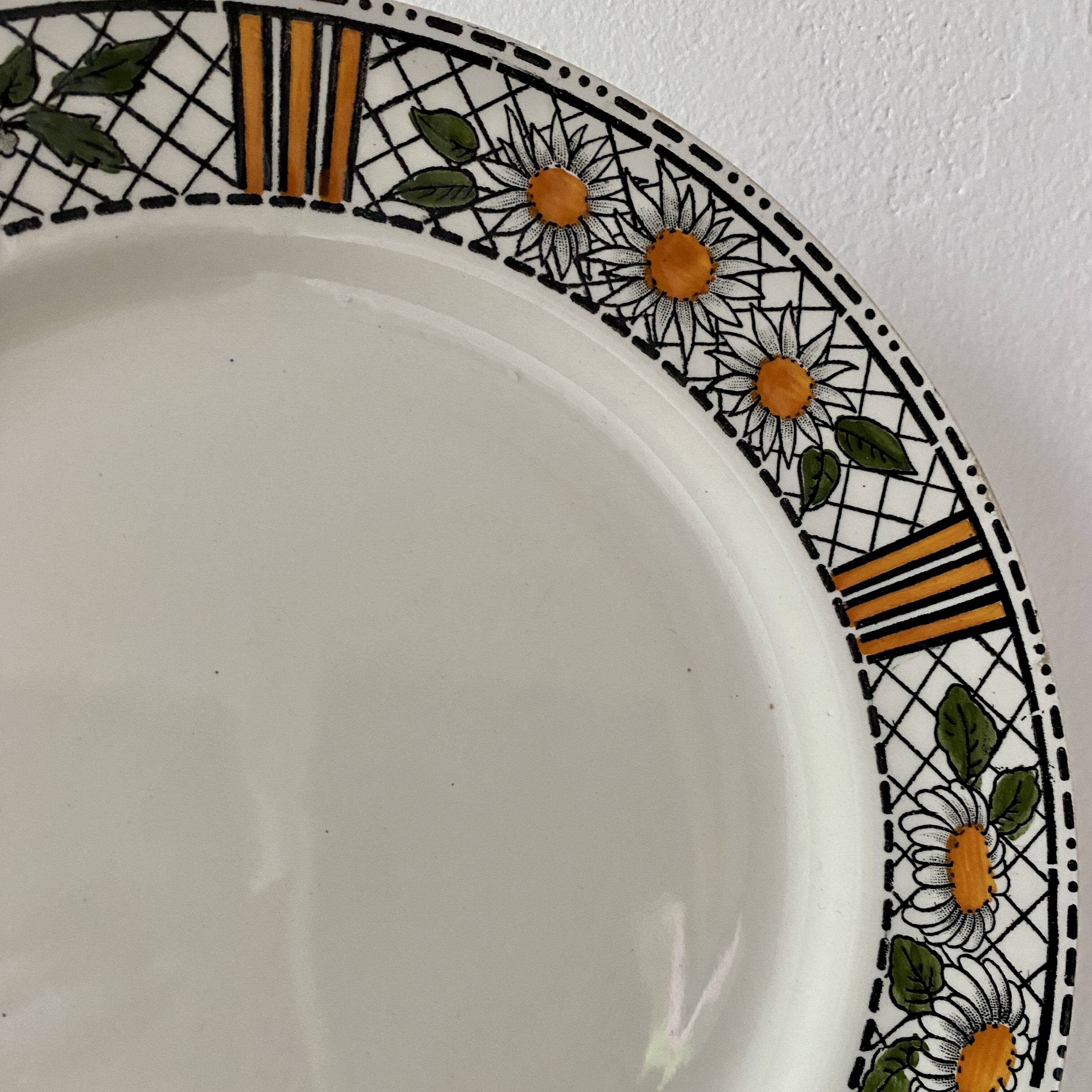 Set of 6 vintage flat plates model Elisabeth from HBCM