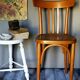 Mahieu curved wooden bistro chair