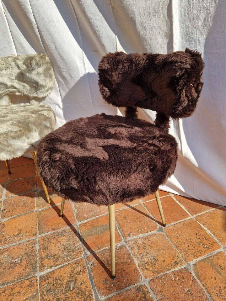 Vintage moumoute Pelfran chairs