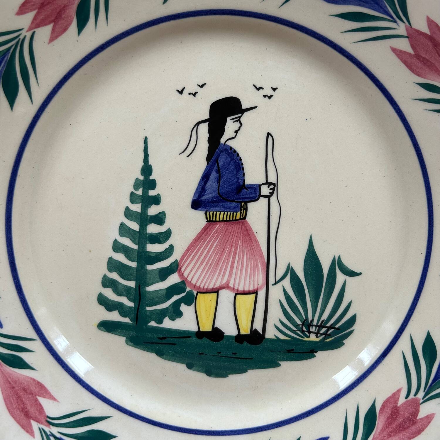 Old plate signed HB Quimper