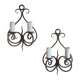Old pair of wrought iron wall lights