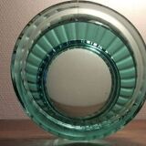 Vintage round ashtray, translucent green