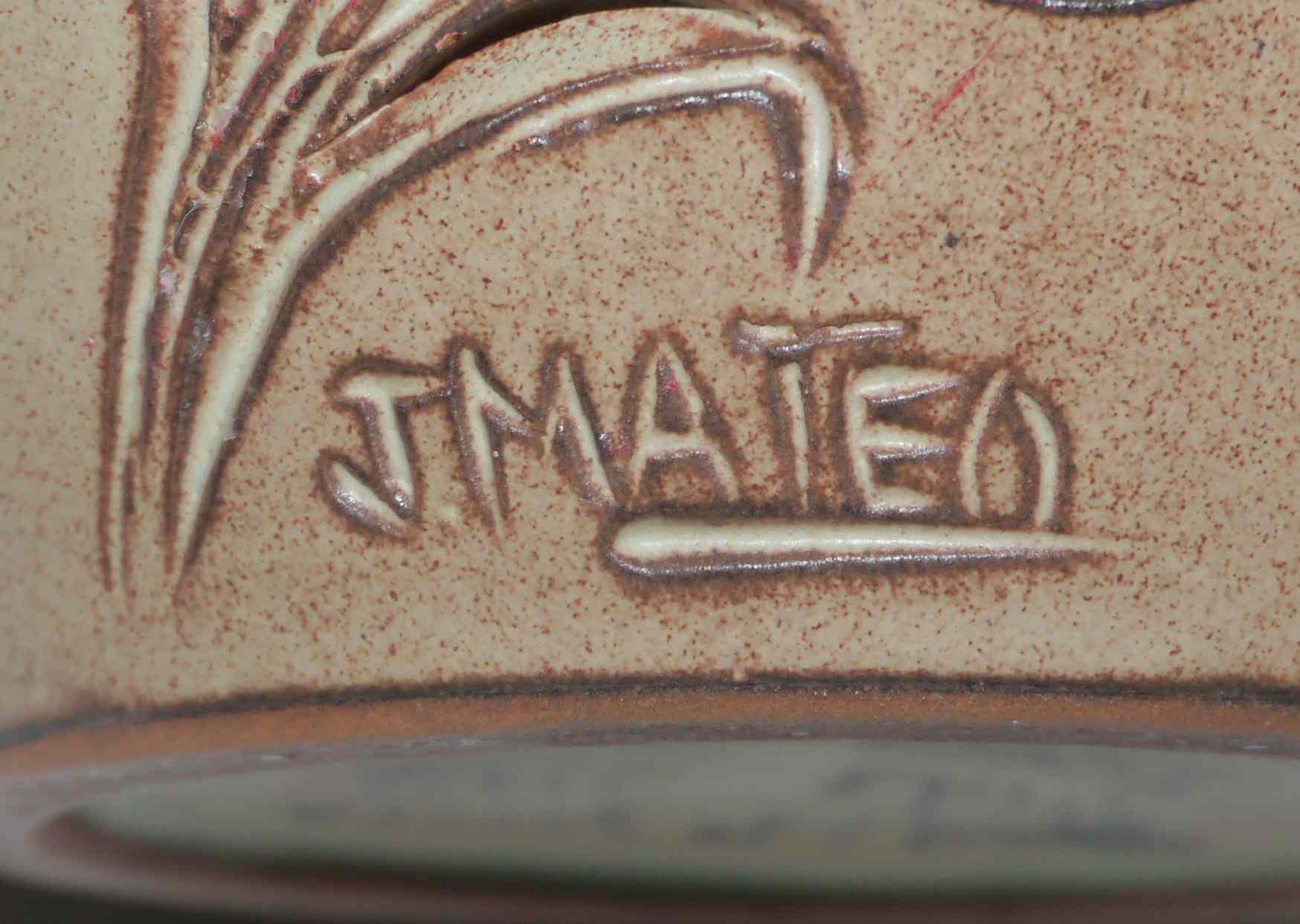 Lamp foot or night light vintage J Mateo Vallauris stoneware