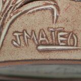 Pied de lampe ou veilleuse vintage J Mateo Vallauris en grès
