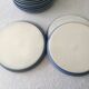 Set de 10 assiettes plates en grès bleu lavande
