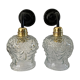 Pair of vintage electrified to nine-piece chiseled glass wall lamps