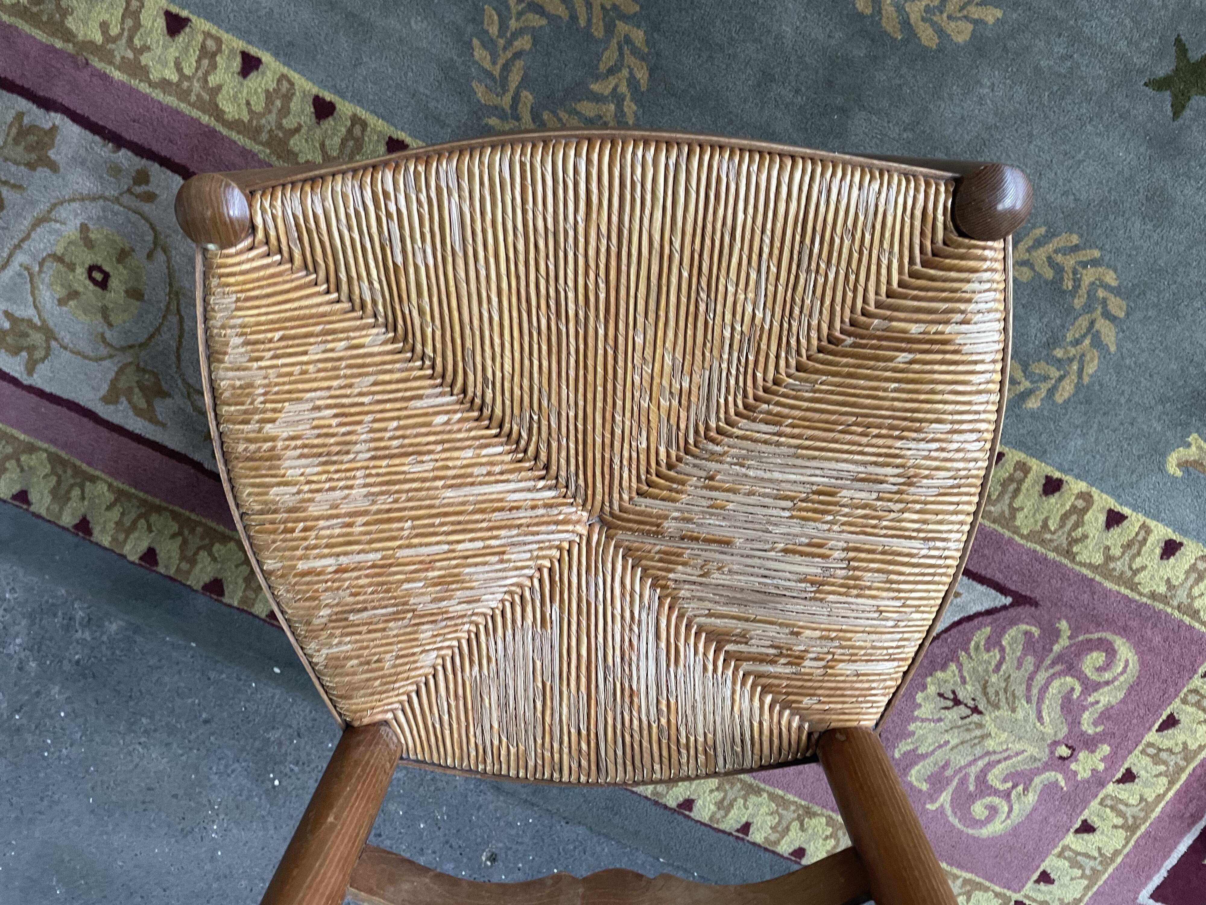 6 rustic ash mulched chairs