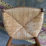 6 rustic ash mulched chairs