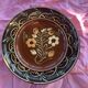 Plate in Alsatian artisanal pottery signed Henri Siegfried soufflenheim vintage