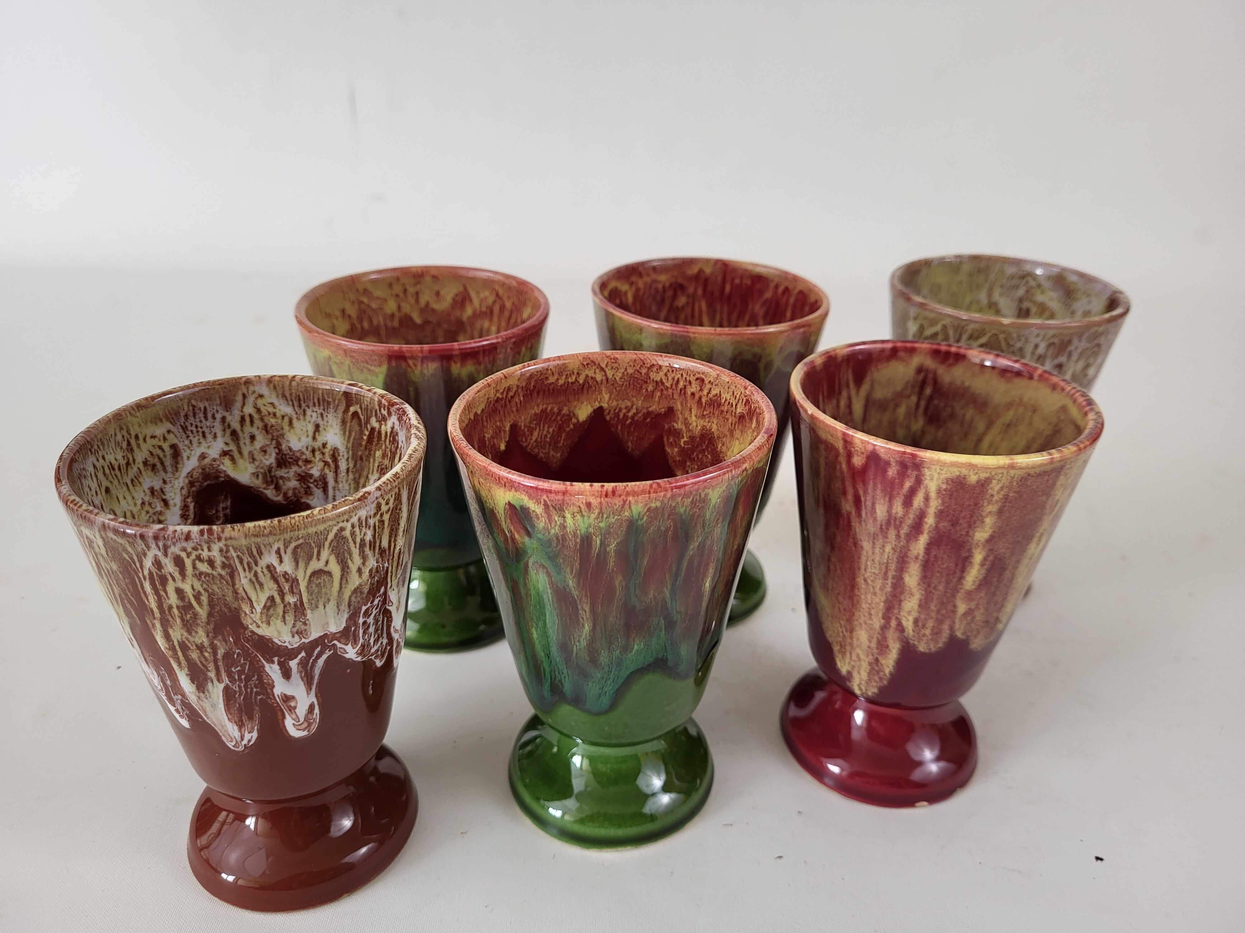 6 mazagran cups in morvan sandstone - petit massé