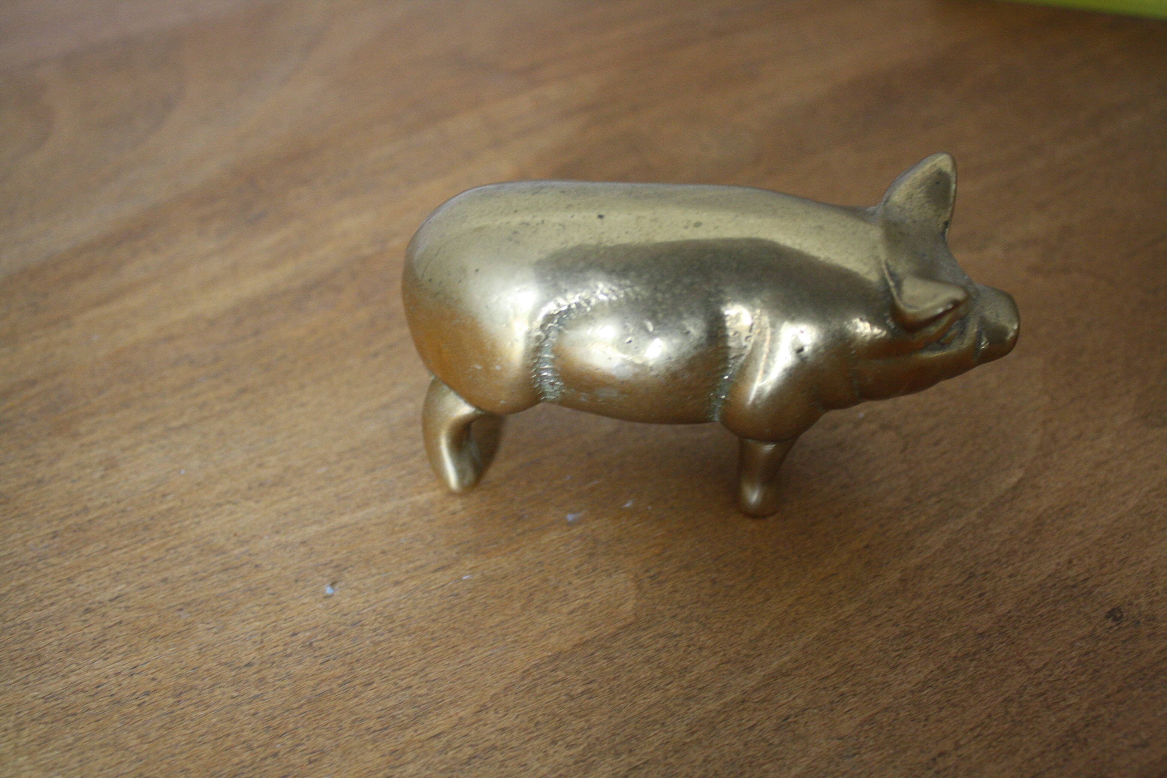 Pig in brass