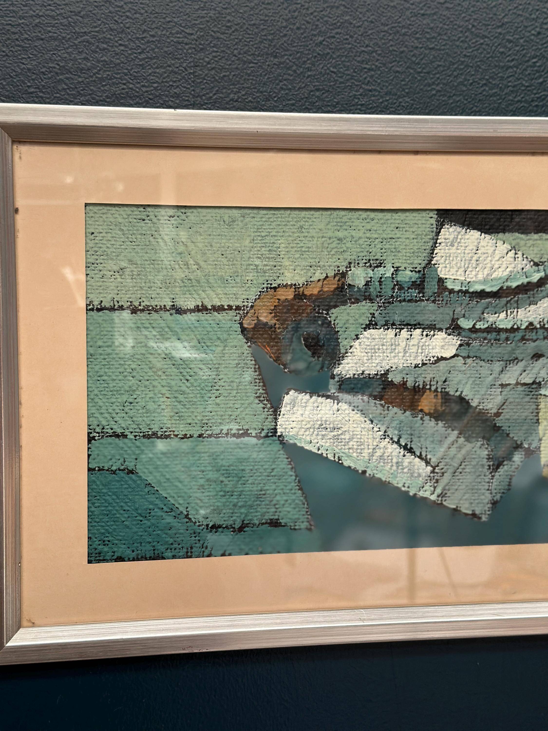 Original Swedish Oil On Panel – “Behind The Glass” By Gunnar Fohlin – Signed – Vintage & Framed – 53 × 30 Cm (20.9" × 11.8")