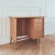 Bureau scandinave vintage rénové, années 50-60
