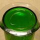 Cylinder vase in green glass ht 14.5 cm vintage 70's 80's