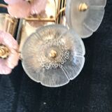 Murano pair of sconces in flower model 1980