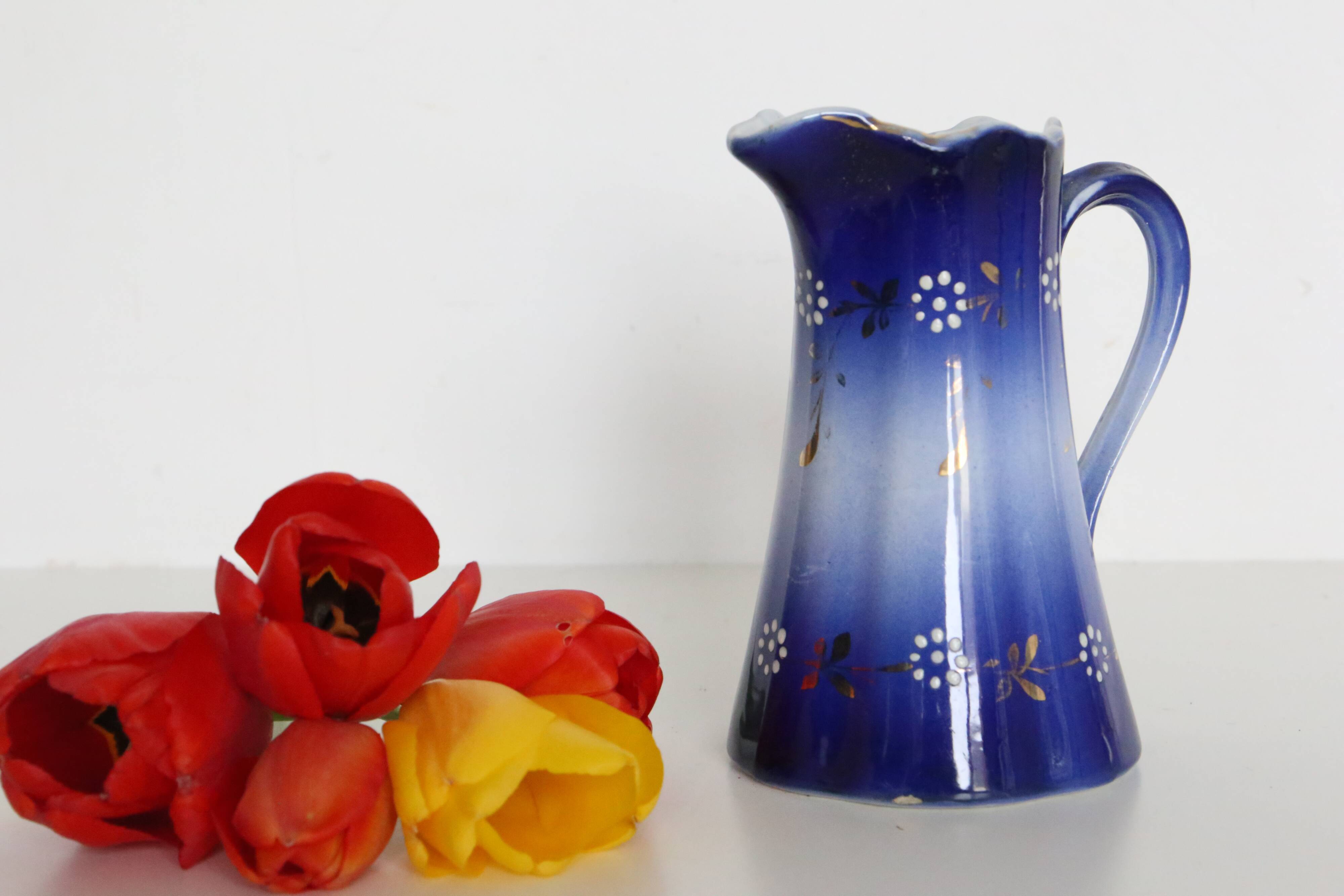 Antique pitcher Luneville Keller and Guerin