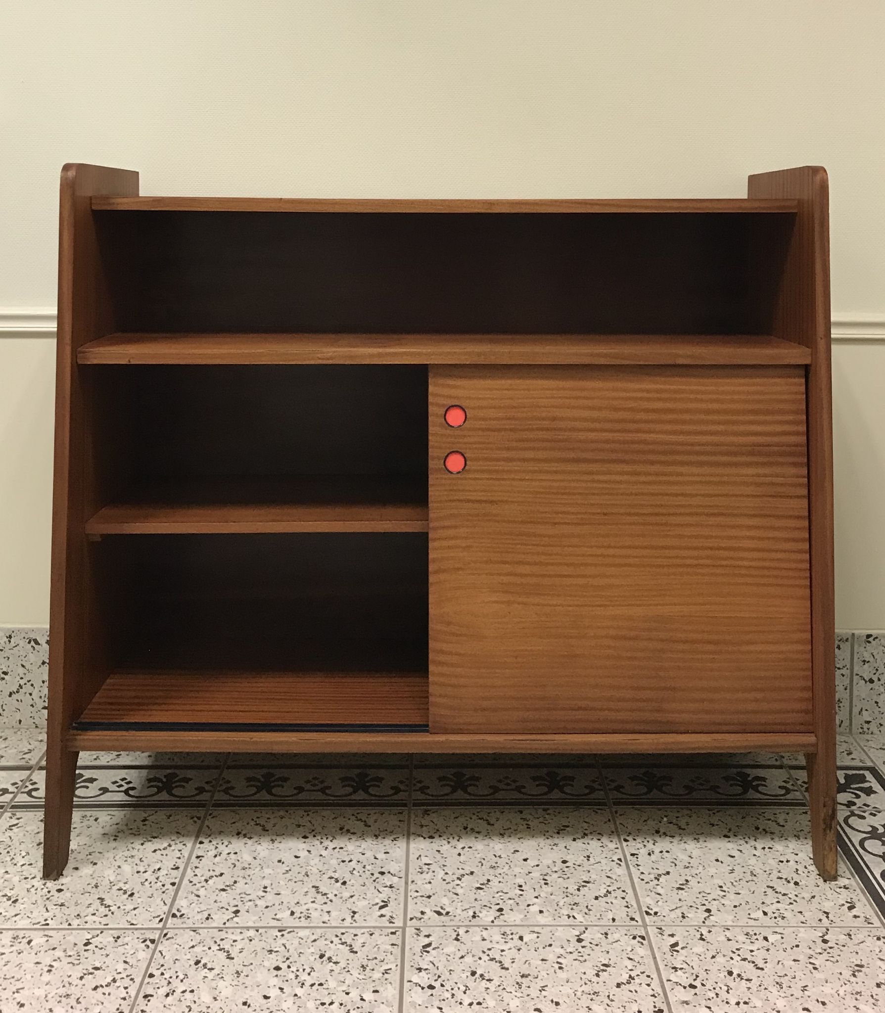Bibliothèque buffet portes coulissantes 50's