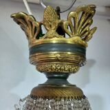 Empire chandelier in bronze and crystal