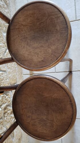 Duo de chaises bois courbé Fischel