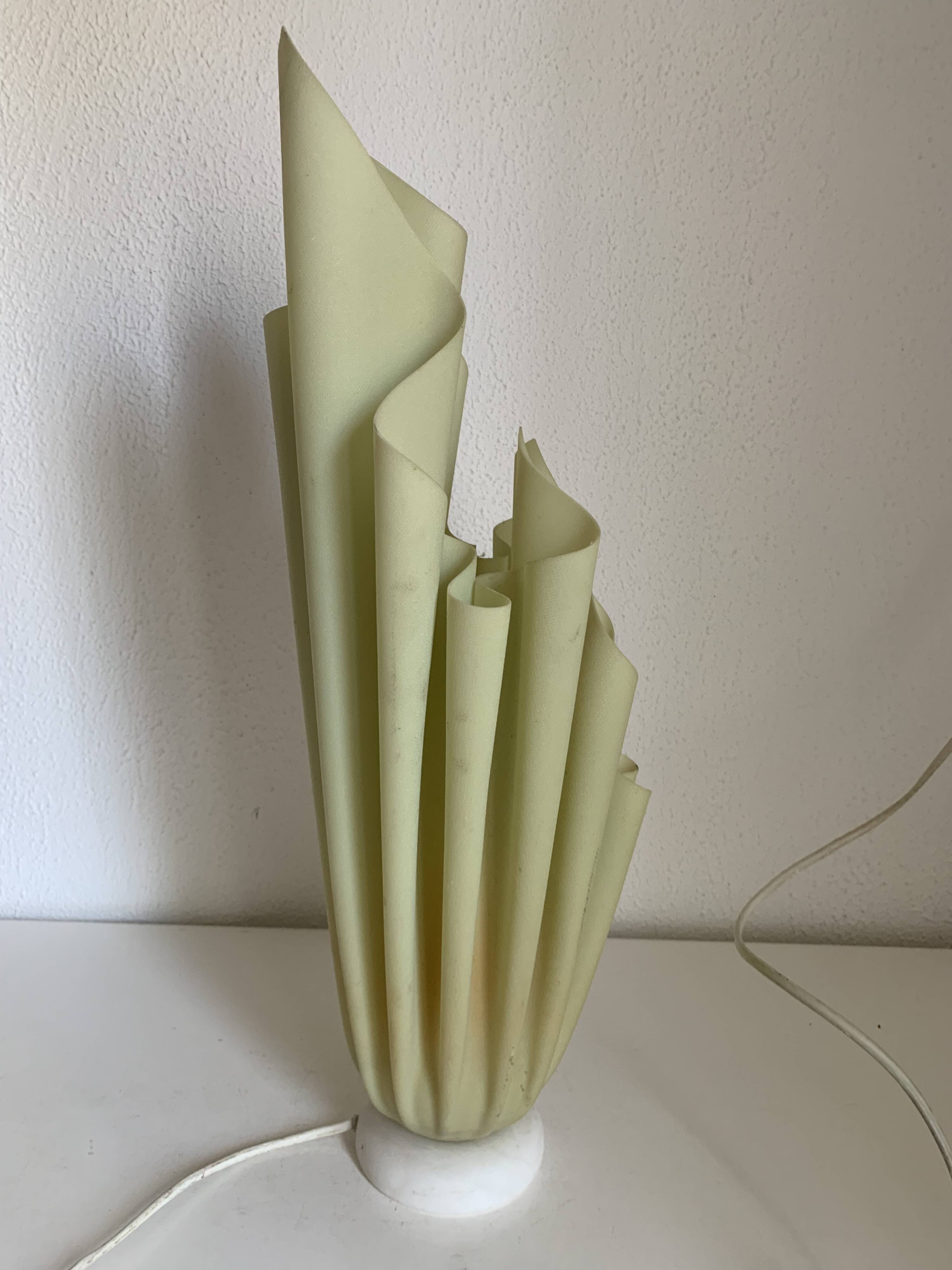 Vintage 1970s Georgia Jacob Athena Almond Green Table Lamp - 56 cm