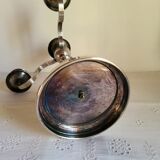 Silver-plated metal candelabrum chandelier SNPA with 4 lights